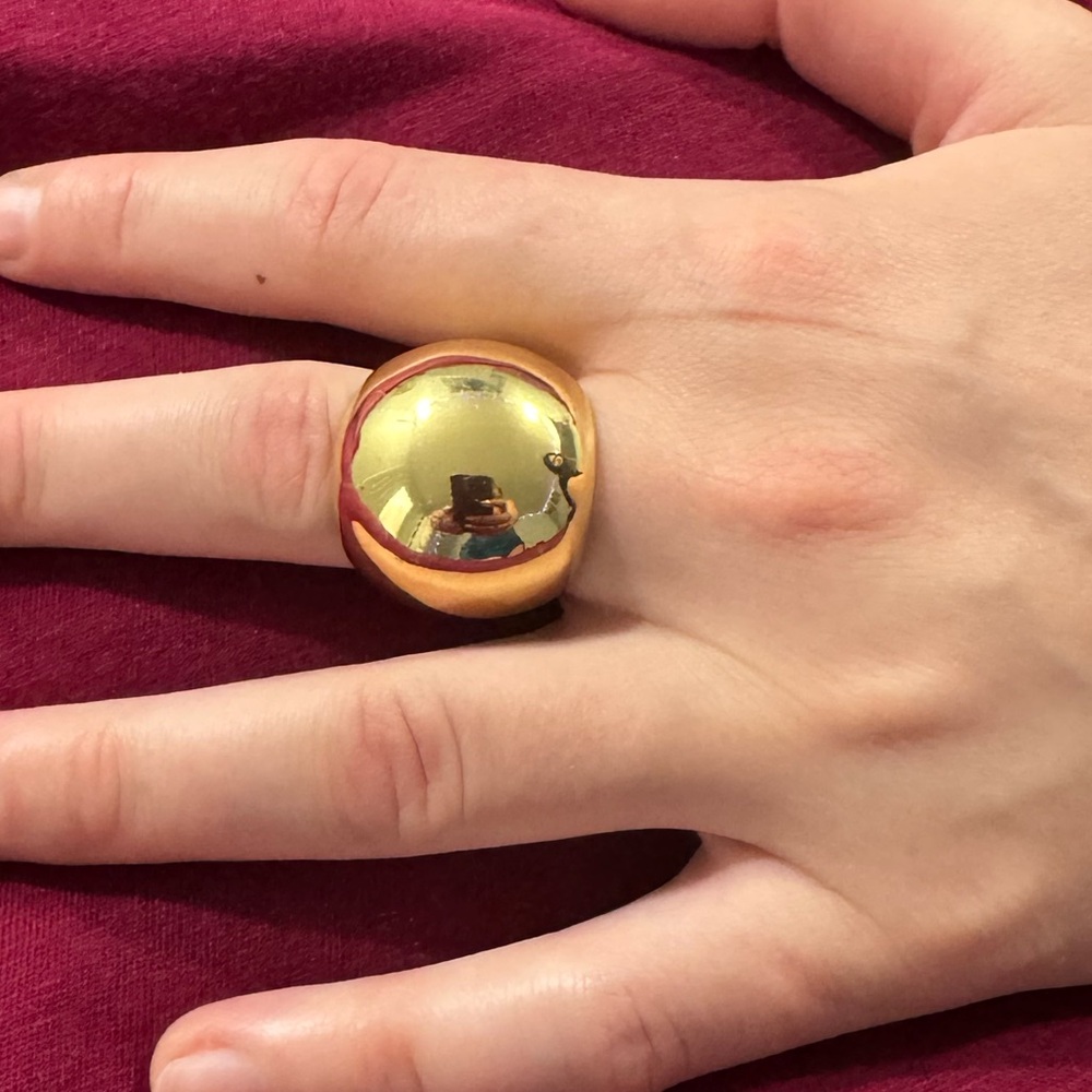 Gold Dome Statement Ring - Women Jewelry